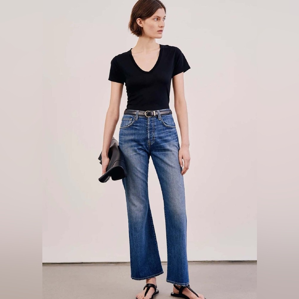 Nili Lotan Medium Blue High-Rise Juliet jeans